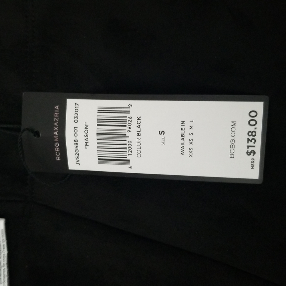 BCBG Black Faux Suede Pants - Picture 4 of 6